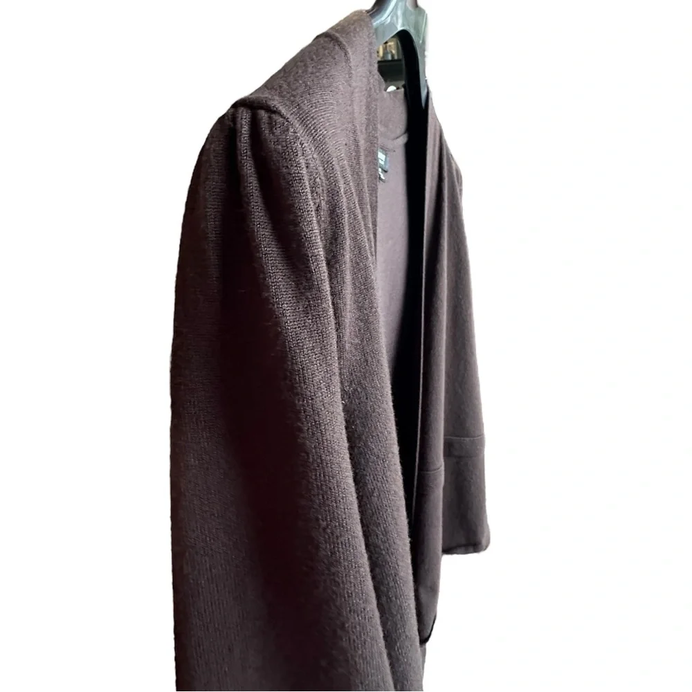 Premise Tie Front 3/4 sleeve Brown Sweater XL (19” Pit to pit)